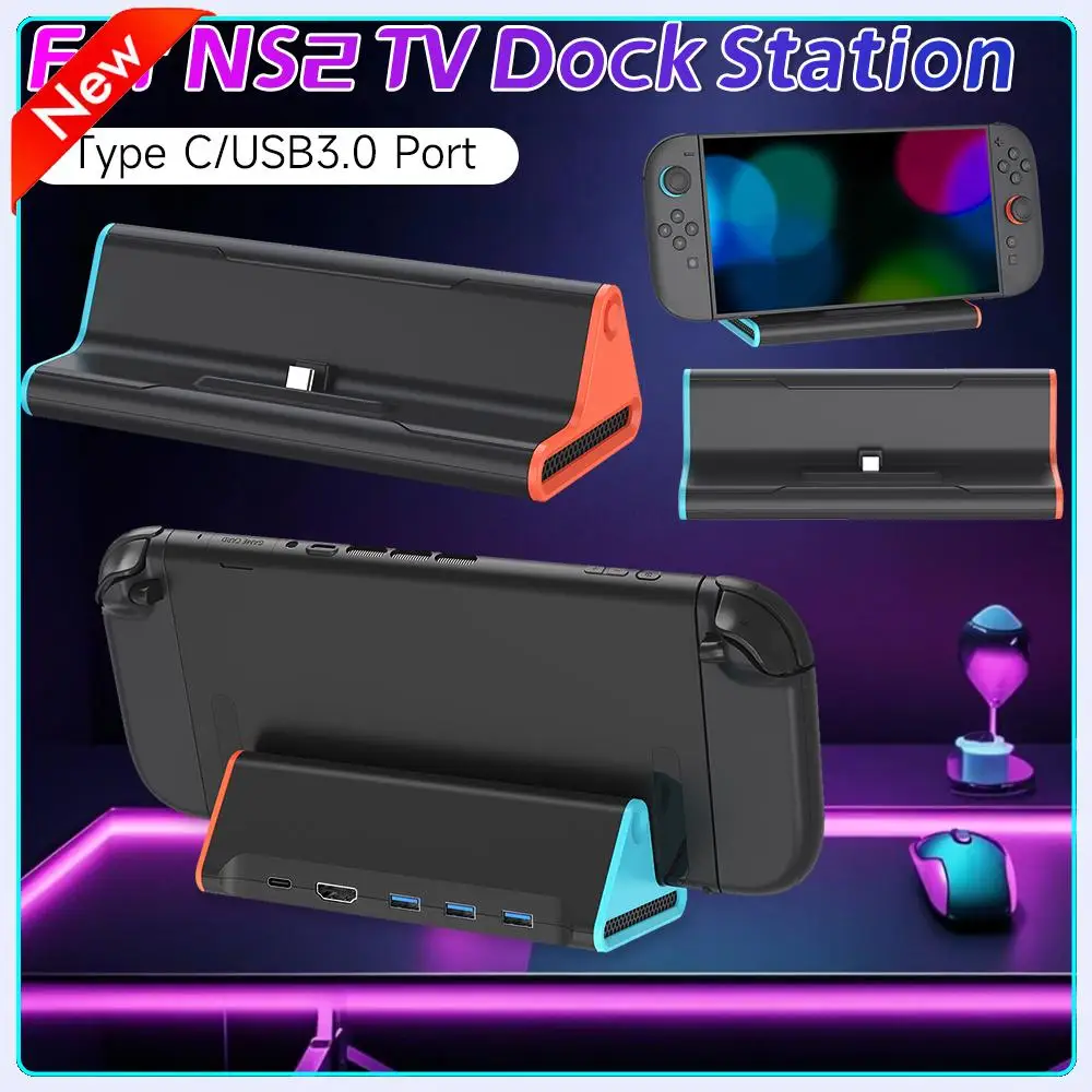 

Док-станция для Switch 2 с портом Type-C/USB, портативный адаптер для подключения к 4K-телевизору, подставка для зарядки игровой консоли, подарок для друзей