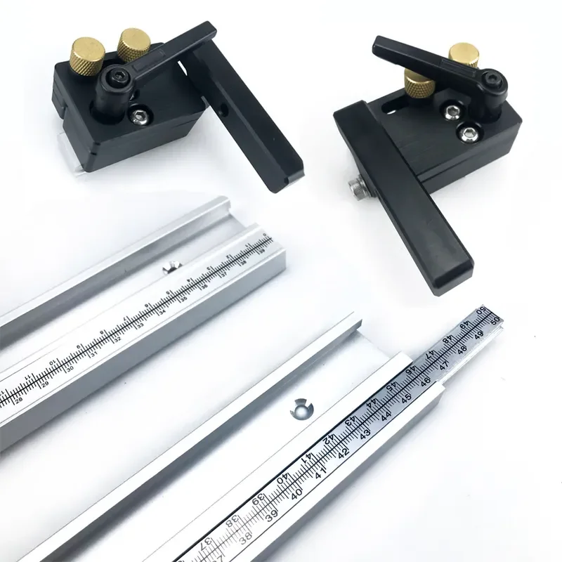 Woodworking Scale Bar Chute Slider Ruler Refit Tool with Limit Function for Precision Cutting and Measuring Accessories