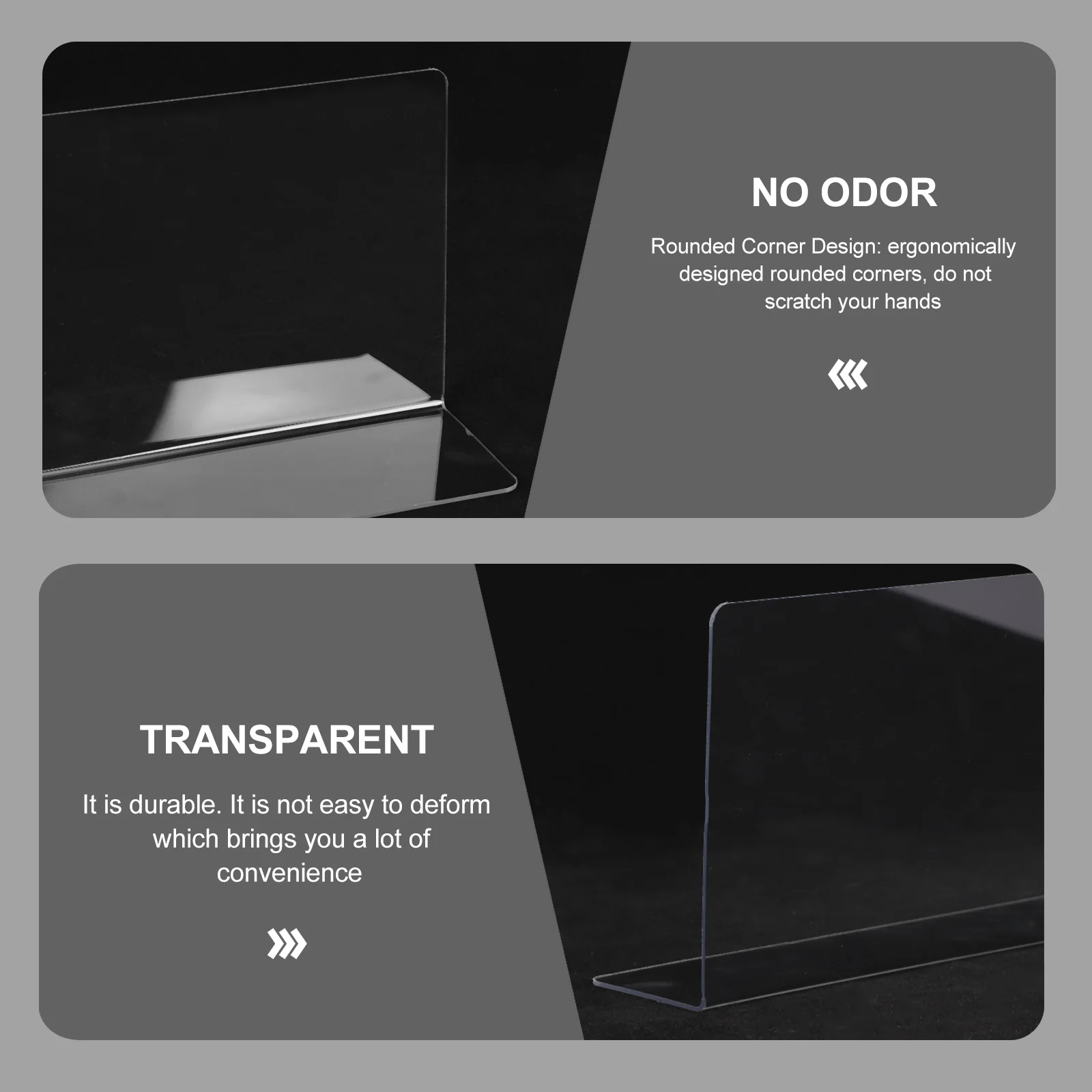 

Clear Sofa Blocking Board Rounded Corner Pet Barrier Gap Bumper for Under Bed Furniture Protection