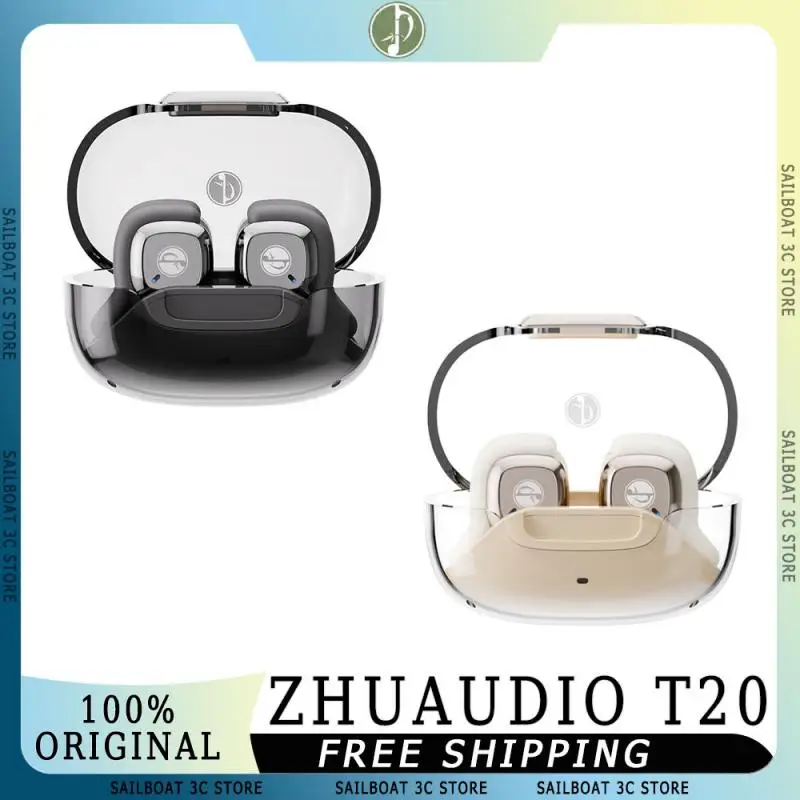 ZhuAudio T20 Wireless Earphone Virtual Panoramic Voice Domain Bluetooth 5.4 Waterproof Lightweight Open Ear Clip Earbuds Custom