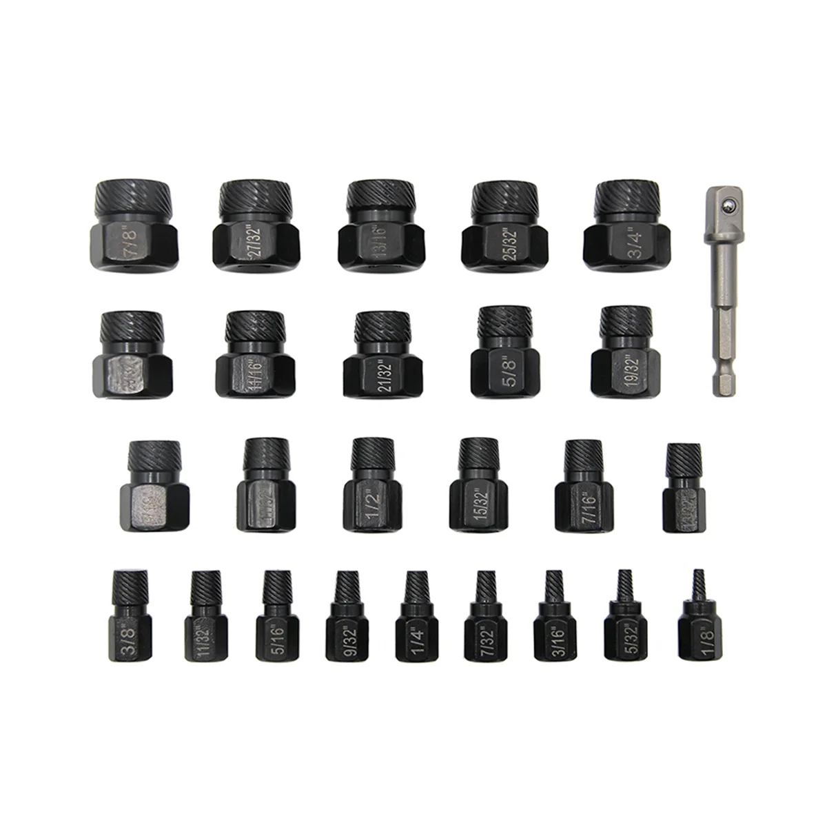 

26Pcs Screw Bolt Extractor Drill Bit Set Disassemble Screws Bolt Stud Teeth Demolish Stripped Broken Remover Tools