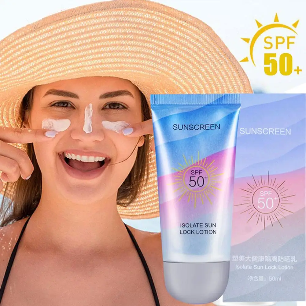 60ml Facial Body Sunscreen Waterproof Uv Protection Face Spf Care Cream Long Cosmetics Cream 50 Isolation Lasting T4I5