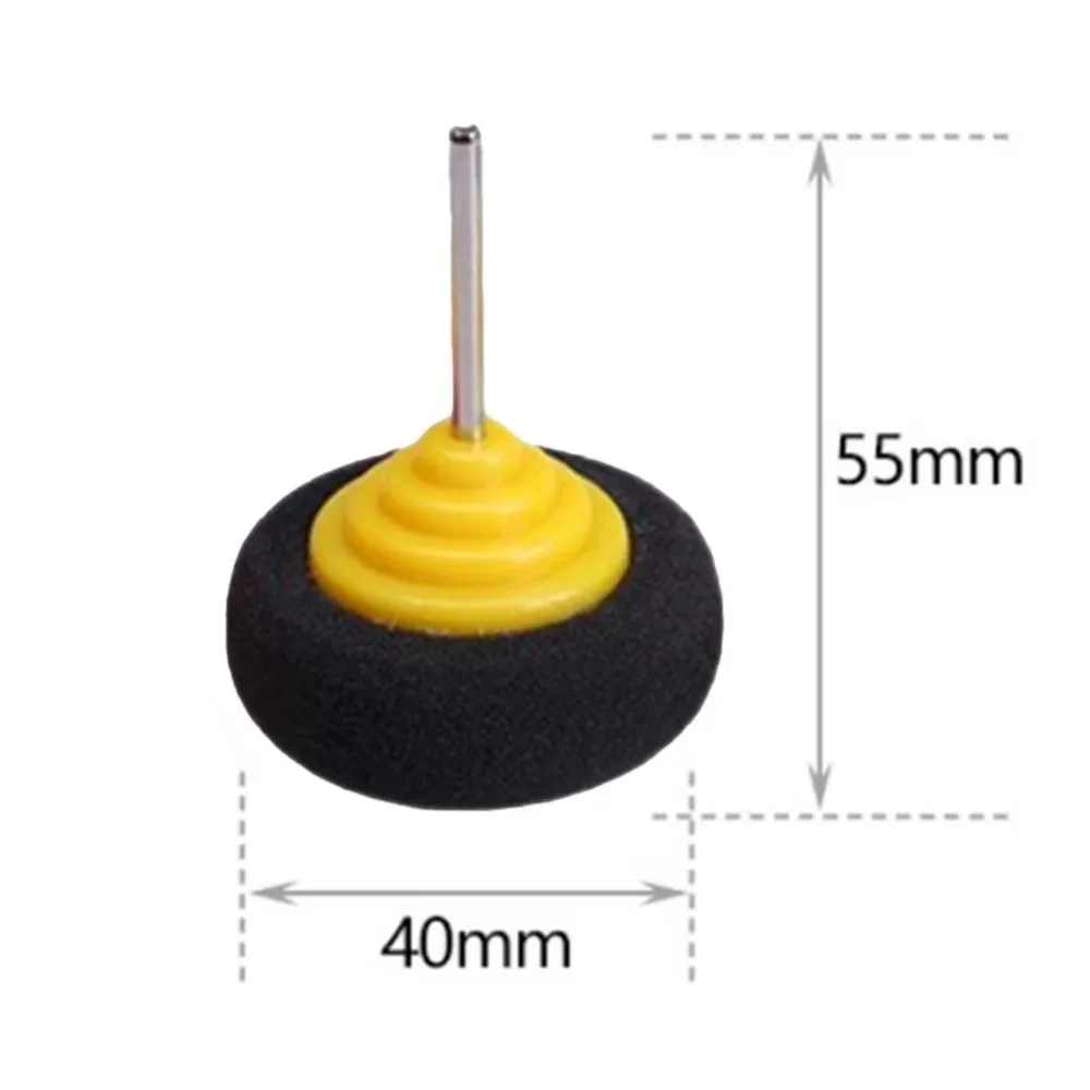 Foam Drill Polishing Pad Metal Shank Drill Attachment Sponge Polishing Wheel Reusable Round Shape Car Polishing Pad