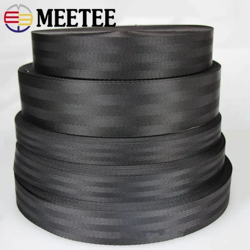 

10Meters 20-50mm Nylon Webbing Tape Black Coffee Gray for Car Safety Seat Pet Belt DIY Backpack Strap Sewing Binding Accessories