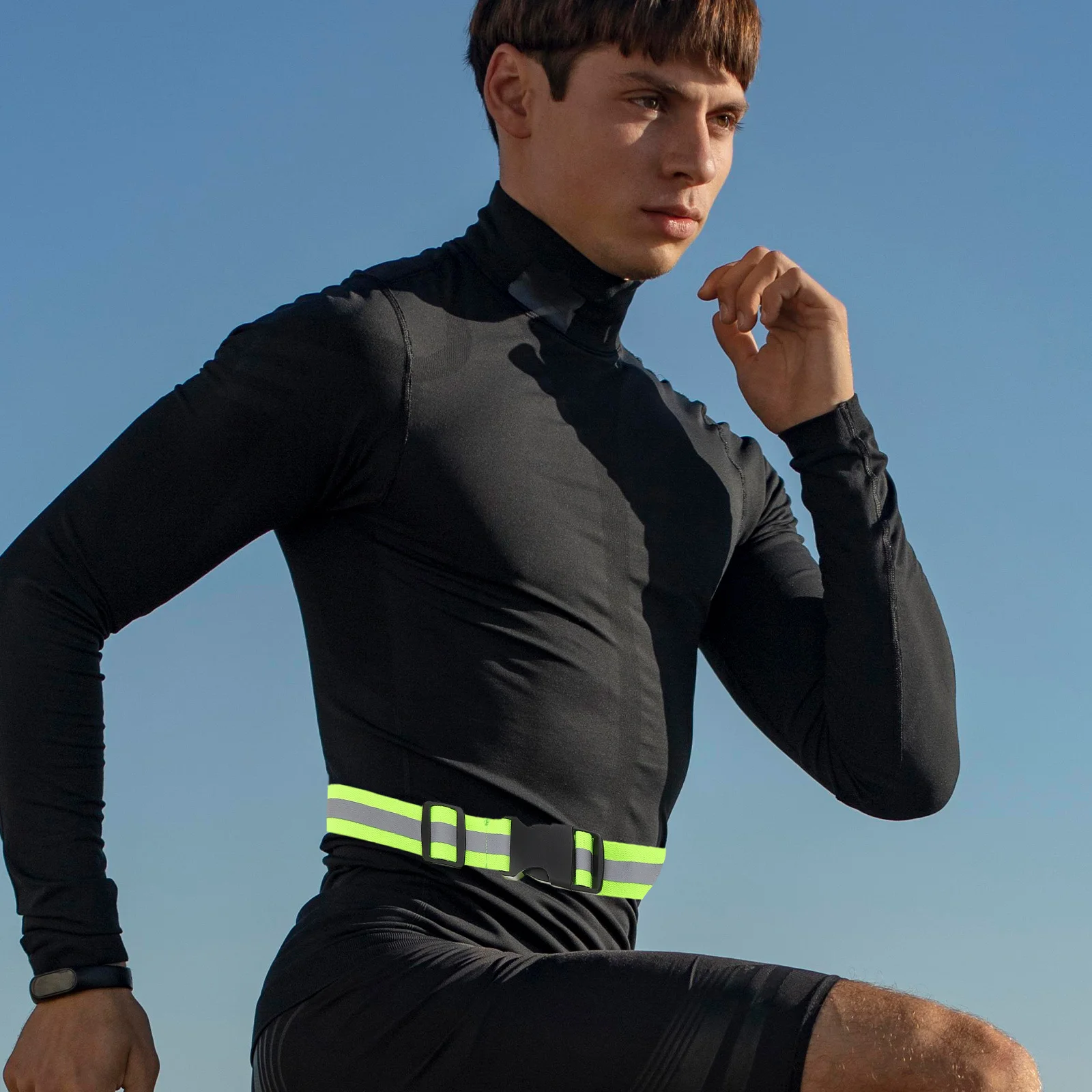 

5Pcs Reflective Elastic Running Band High Visibility Night Outdoor Safety Strap Fitness Belt Reflective Running Belt