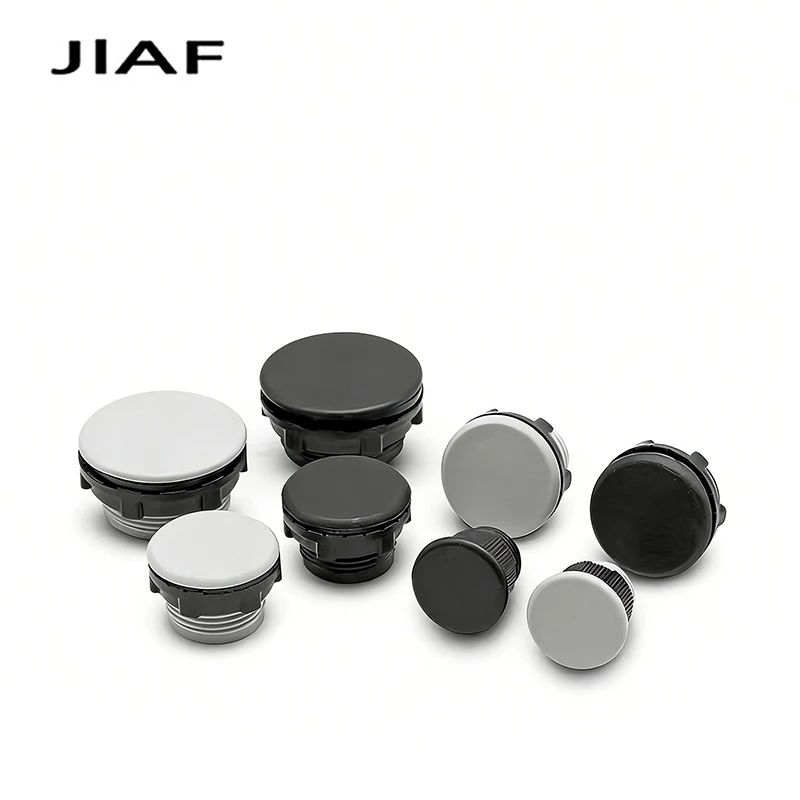 22mm 16mm 30mm ABS Plastic Hole Plugs Dustproof Waterproof Button Hole Plug Black Gray Distribution Cabinet Hole Blocking Caps