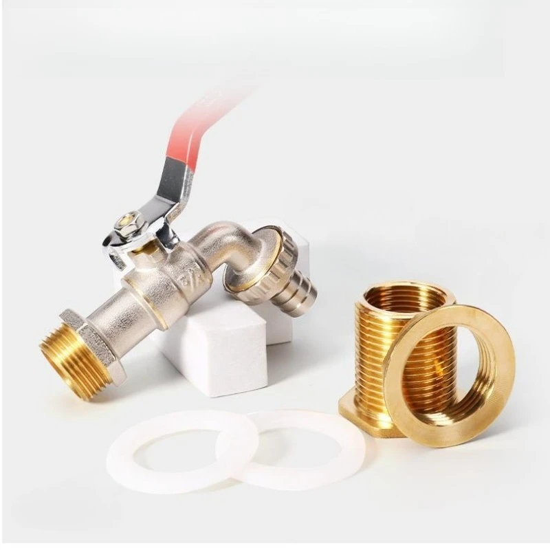 Connector Base Brass Faucet 1/2 Inch Water Tank Connector 1/2 Inch Rain Bucket Faucet Switch Valve