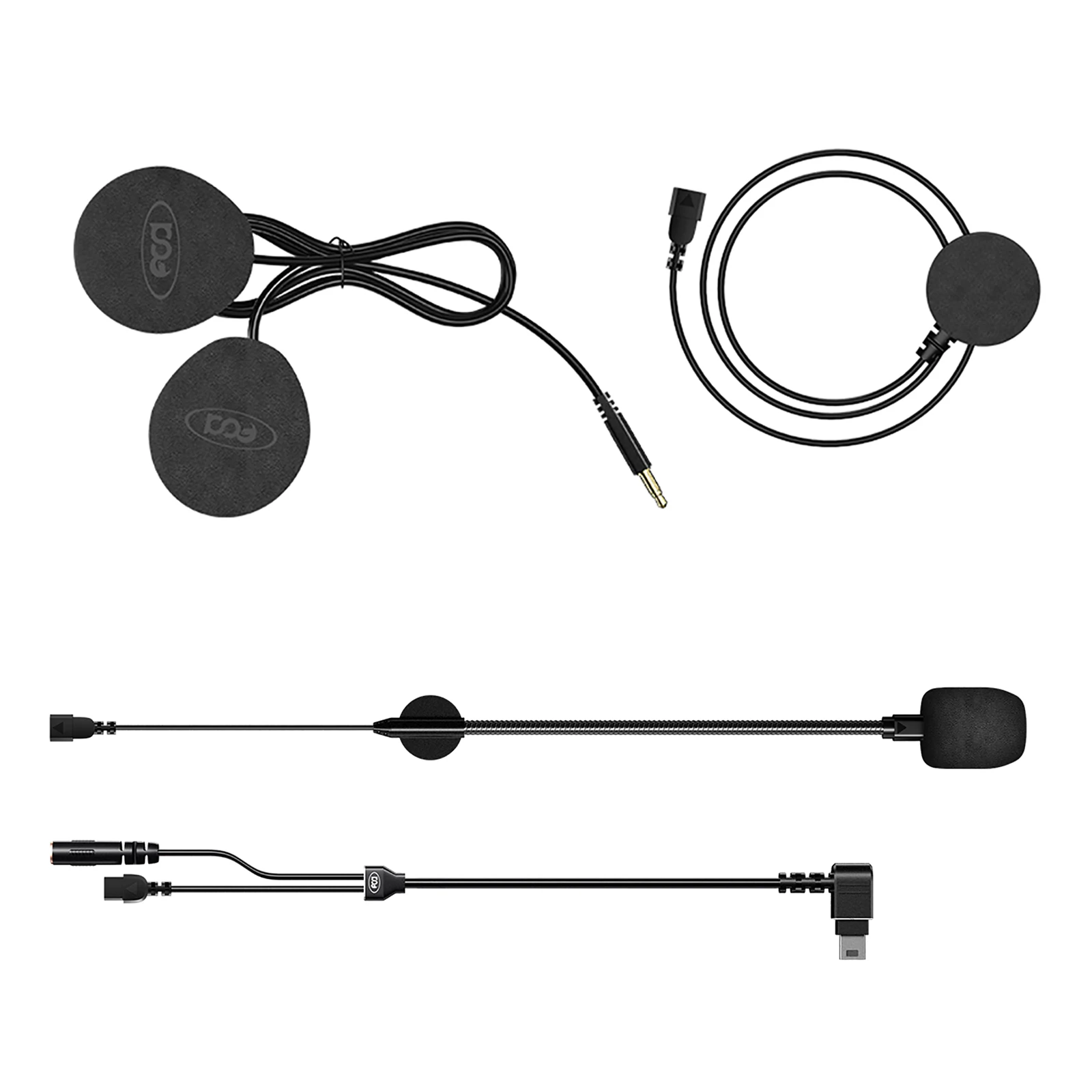 Fodsports Motorcycle Intercom Accessories Speakers Microphone for FX60C,Mounting Clamp