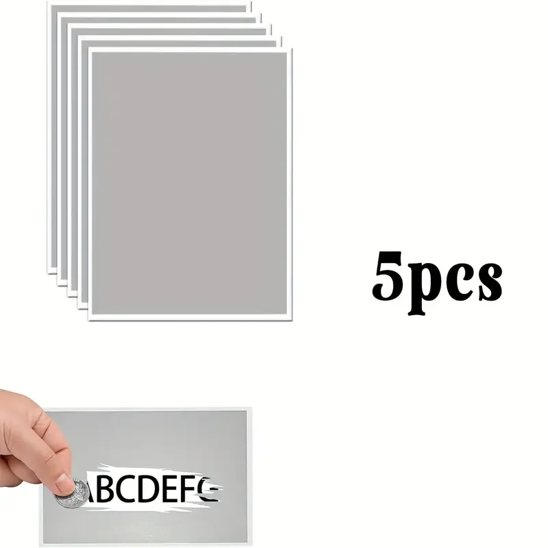 5 Stück 8,5 x 11 Zoll Vollformat-Rubbelaufkleber für Geschäftsspiele, Partys, Belohnungen, Rubbelkarten mit Folienbeschichtung – Detail 9