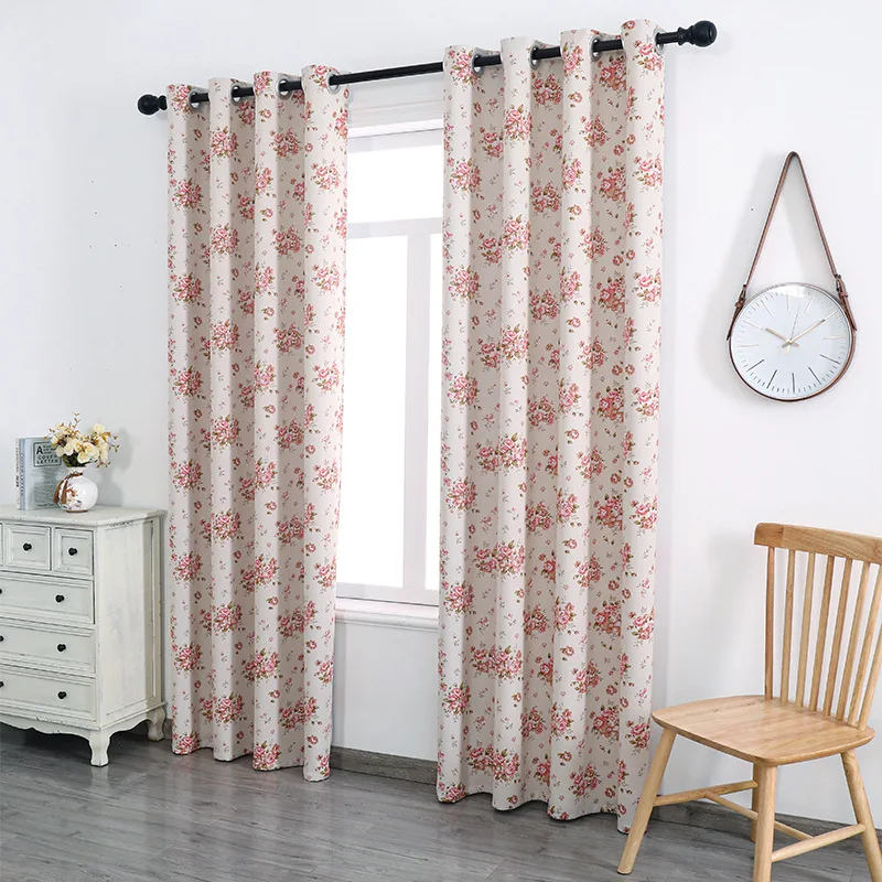 

Spot-format blackout printed curtains and florals in Europe and America finished products