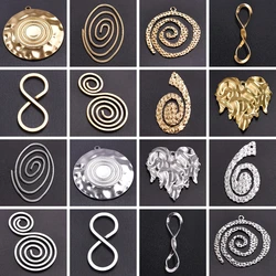6pcs/lot Stainless Steel Irregular Shape Charms Linear Stripes Geometric Pendants DIY Jewelry Making Necklace Earring Findings