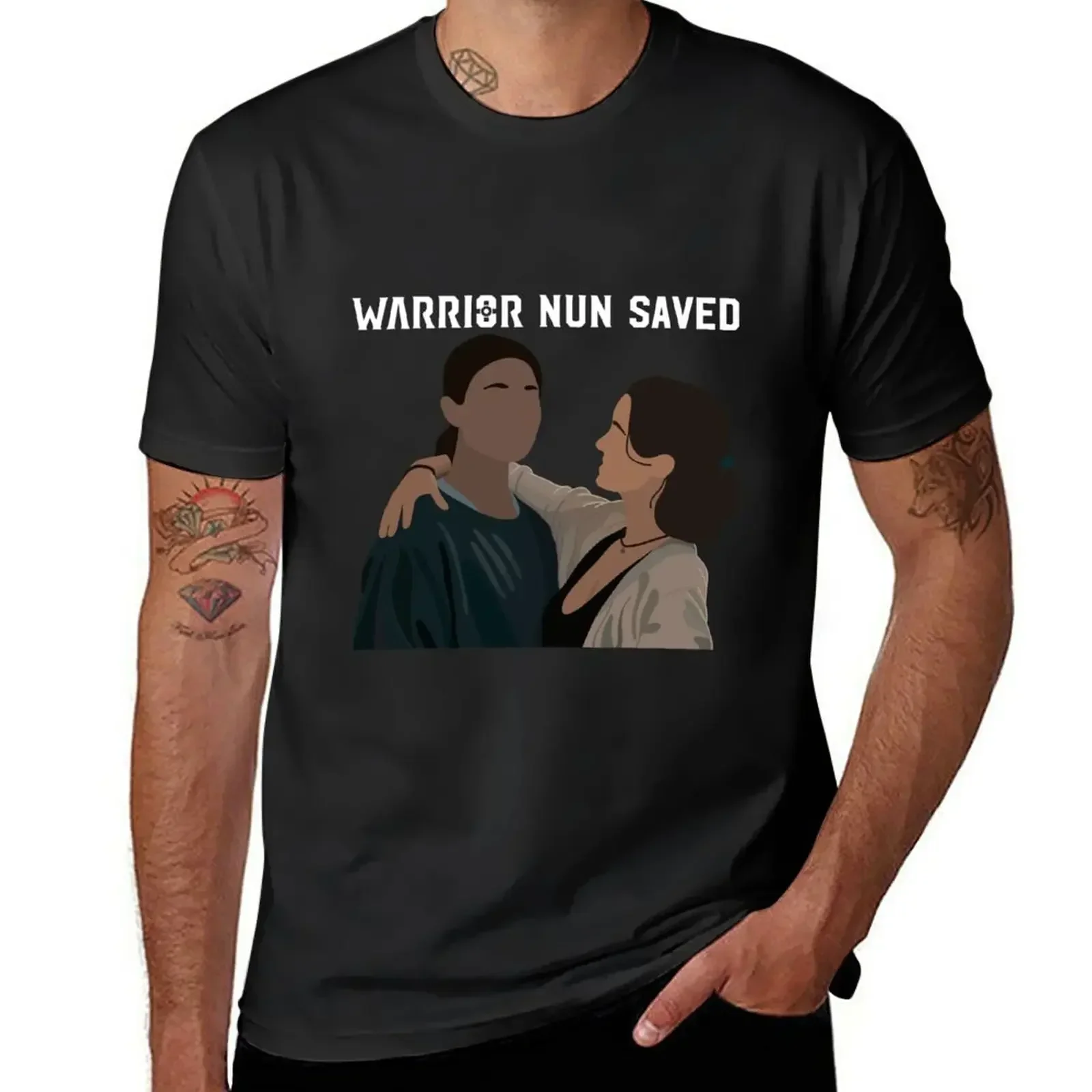 New Warrior Nun Saved  Avatrice WarriorNunSaved T-Shirt anime customized t shirts men workout shirt  harajuku Crewneck vintaget