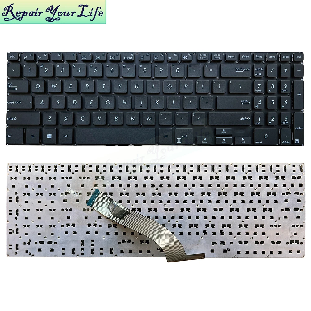 US English Keyboard For ASUS ASUSPRO P4540UQ P4540 0KNX0-6100US00 Notebook Teclado NO Backlit Black Keycaps Replace Keyboards
