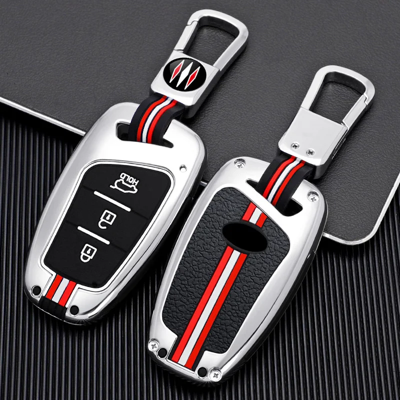 Zinc Alloy Car Key Case For Hyundai Grandeur HG Sedan Santa Fe 3DM Grand EQUUS Genesis G80 Azera SantaFe 2018 IX45 Accessories