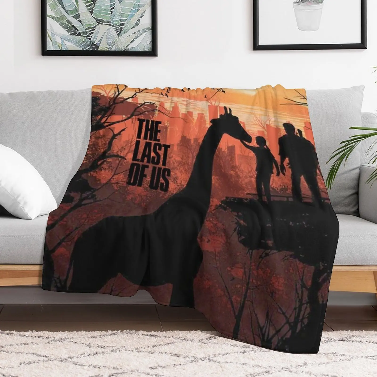 Last of Us Joel and Ellie Family Throw Blanket Summer Camping Hairys funny gift Blankets