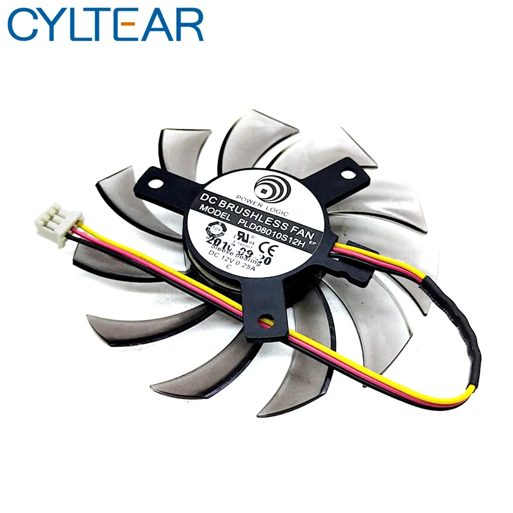 Nowy wentylator chłodnicy 75MM PLD08010S12H dla gigabajta HD 6850 7970 GTX 460 GTX560Ti R270X AMD R7 260x karta wideo wentylatory chłodzące