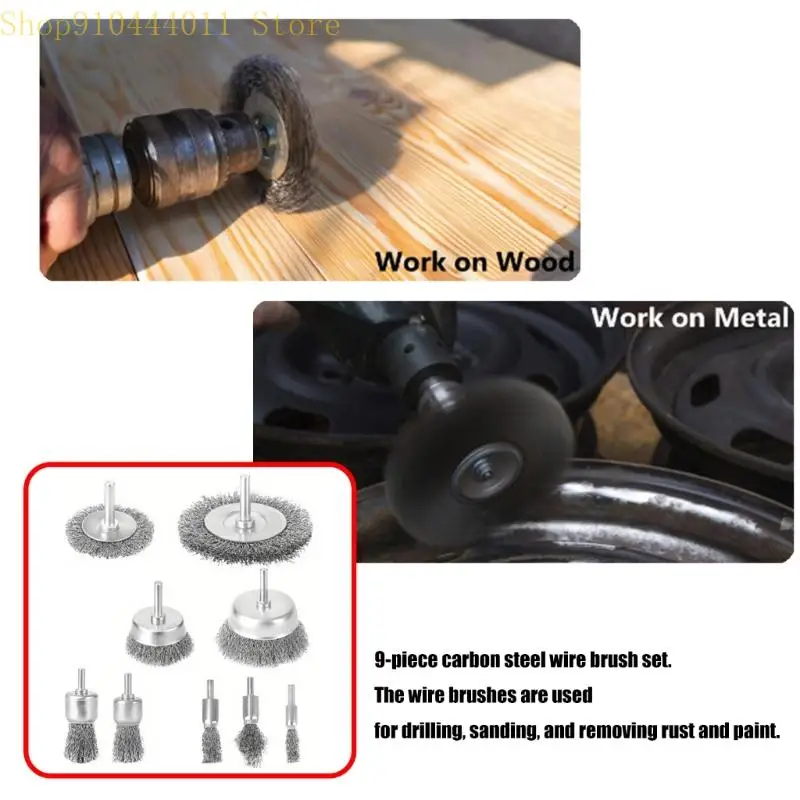 28gf Professional 9pcs Drill Forw Wheel Set Durability Carbone Steel Roue Brosses