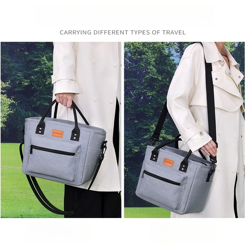 New Large Capacity Multi-Pocket Lunch Bag Office Workers With Students Insulated Box Picnic Bag
