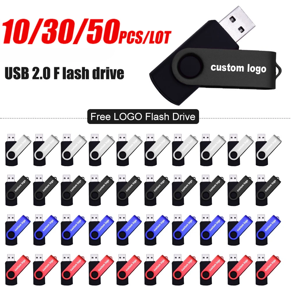 

10/50/100 шт. USB 2.0 USB-флешка-накопитель 32 ГБ флэш-накопитель 64 ГБ USB-накопитель 4 ГБ 8 ГБ 16 ГБ Memory Stick U-диск Бесплатный логотип