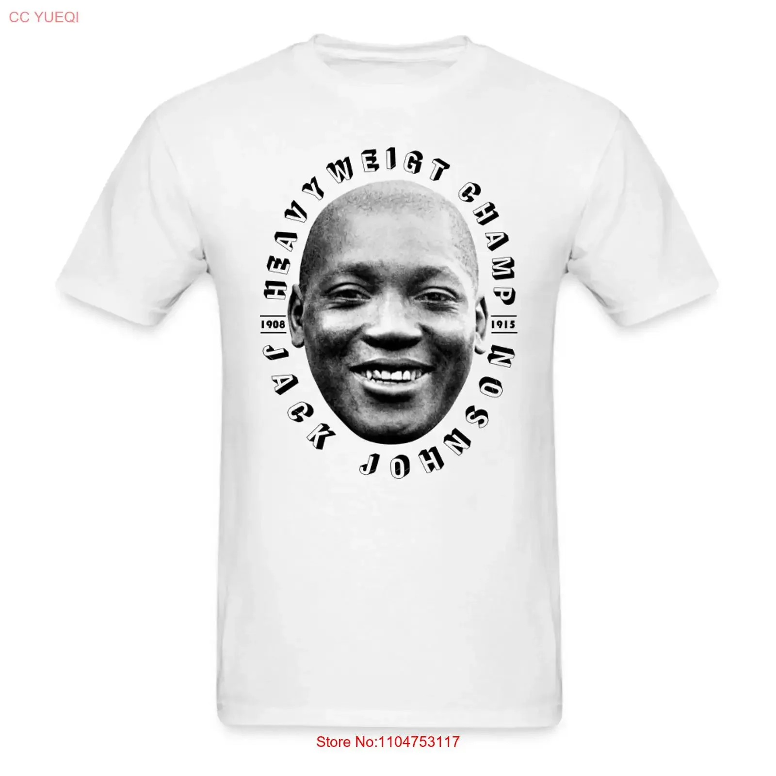 Vintage Retro T Shirt Jack Johnson Boxing Heavyweight Champ Sports  vintage Washed Breathable Unisex Slightly streetwear