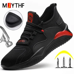 Chaussures de Sécurité Légères avec Capuchon en Acier pour Homme, Baskets de Travail avec Boucle Invisible, 2023