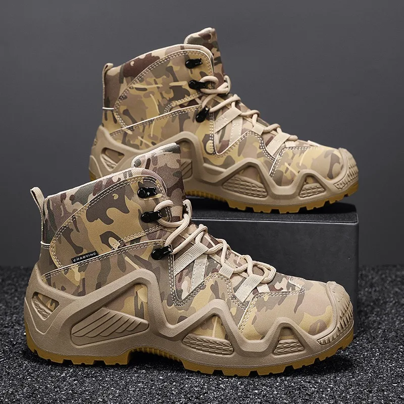 

Outdoor Waterproof Hiking Shoes Men's Light Tactical Boots Desert Boots,breathable,anti Slip,wear-resistant Men Tactical Boots