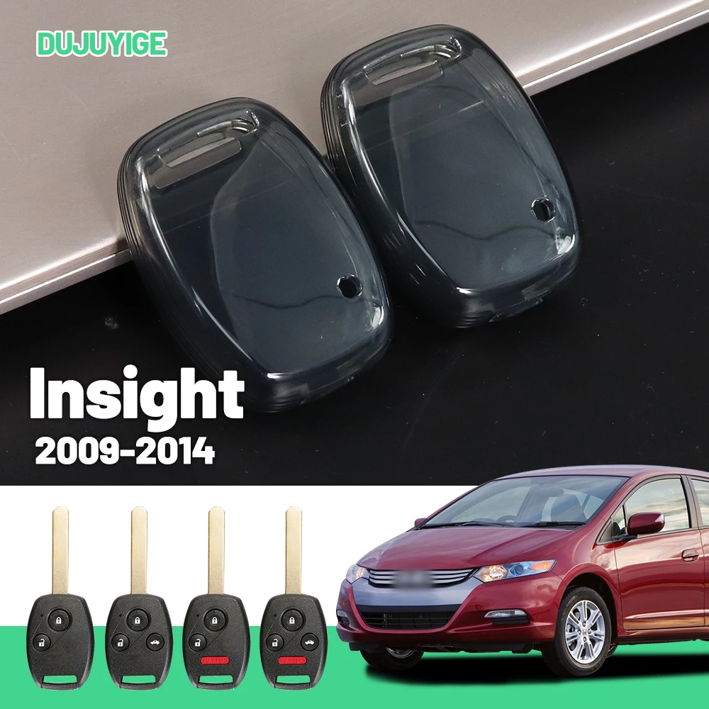 

Прозрачный чехол для ключей из ТПУ для Honda Insight 2009-2014, защитный чехол для ключей-брелоков, автомобильные аксессуары 2010 2011 2012 2013 2014