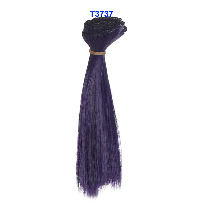 1 Stück Perücke Refires Bjd Haar 15 cm * 100 cm Schwarz Gold Braun Grün Rosa Farbe Gerade Perücke Haar für 1/3 1/4 BJD Diy