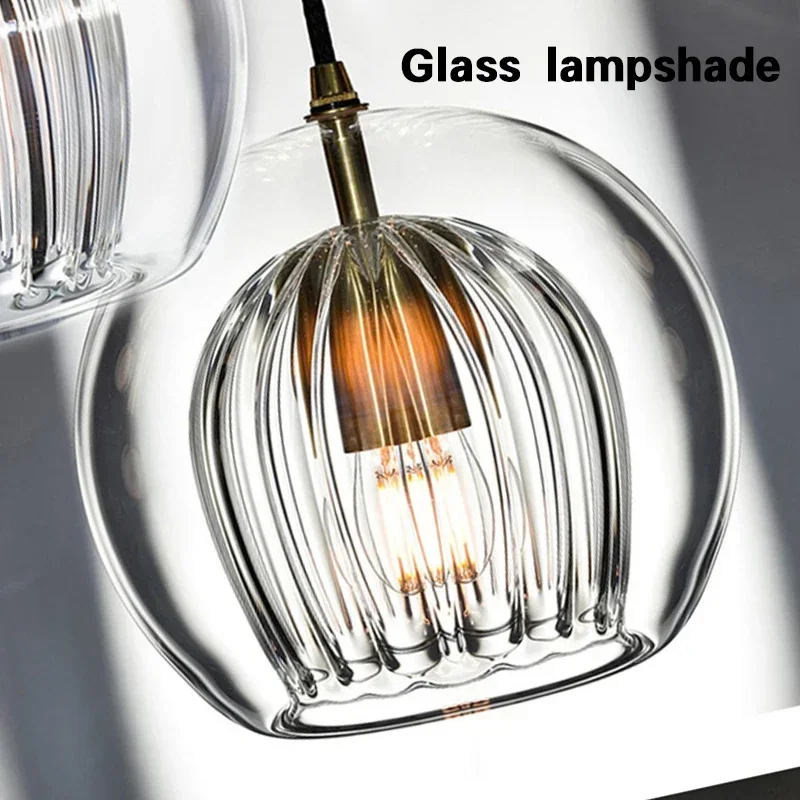 Nordic Glass Pendant Lights Modern Suspension Chandeliers for Living Dining Room Kitchen Bedside Hanging Lamp Fixture Luster