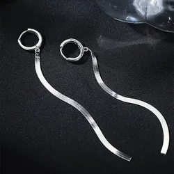 Fashion Tassel Long Snake Chain Hoop Earring For Women Girls Party Wedding Jewelry eh785