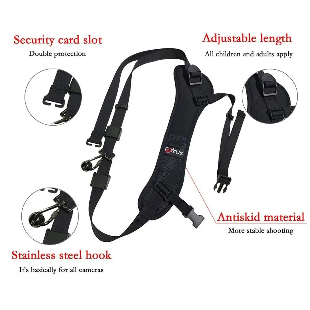 Universal High Quality Camera Strap Nylon Black Shoulder Strap Soft Shoulder Sling Belt Women