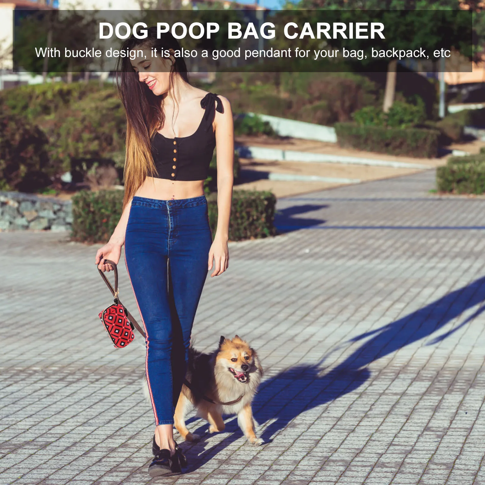 

Bag Holder For Dogs Portable Dog Poop Bag Carrier Buckle Design Pet Accessory Multi-Use Poop Bags Dispenser Puppy Treat Pouch