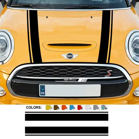 Car Hood Stickers Cover For MINI John Cooper S JCW R55 R56 F54 F55 F56 R60 F60 Vinyl Film Decor Decal Auto Tuning Accessories