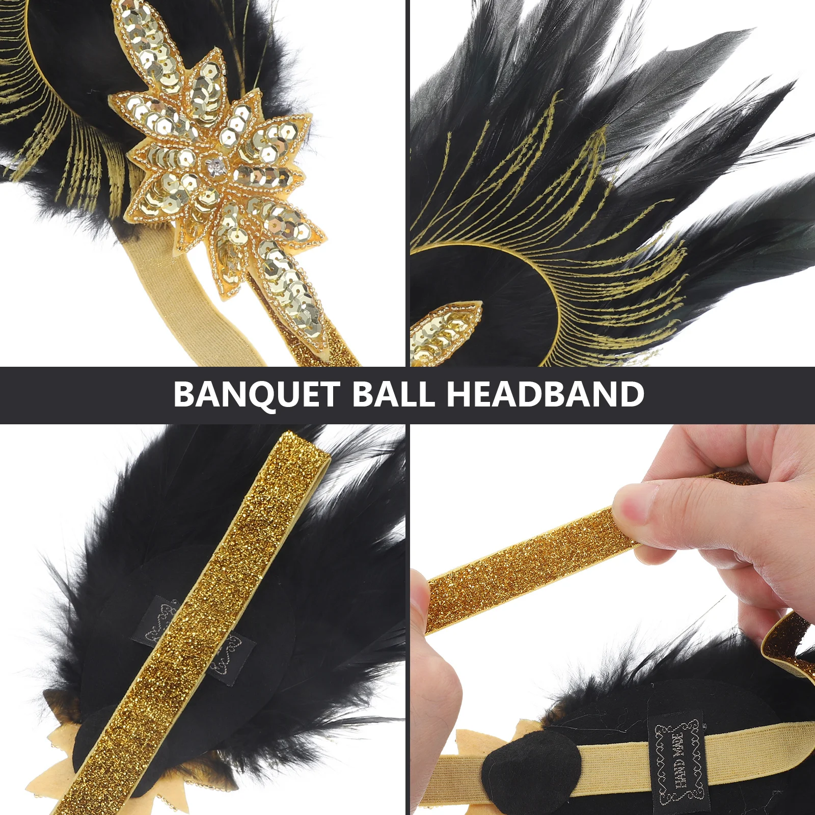 

1920S Headband for Women Flapper Style Fancy Beaded Headpiece Retro Wedding Party Accessory Vintage Dance Event Carnival