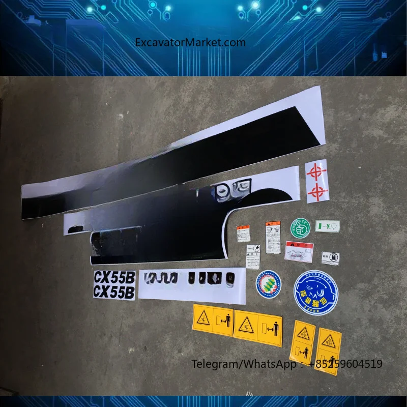 For Case 55/210/220/240/360 Full Vehicle Stickers/stickers Identification Excavator Accessories High Quality