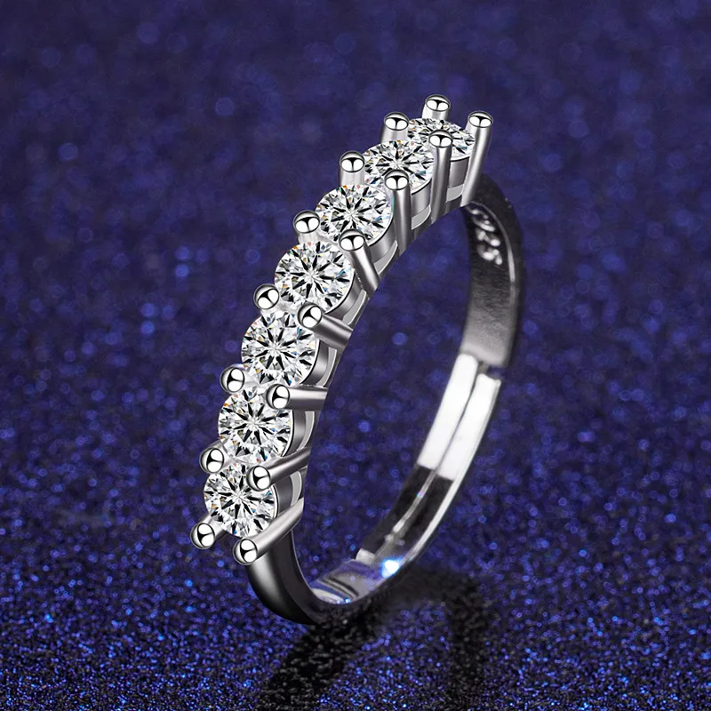 100% 925 pure silver AAAA zirconium imitation high-end engagement ring - fashionable jewelry suitable for both men and women