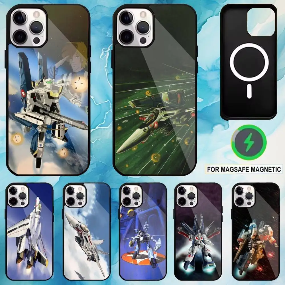 

R-Robotech Macross Phone Case For iPhone17,16,15,14,13,12,11 Plus,Pro Max Magnetic Magsafe Wireless Charging