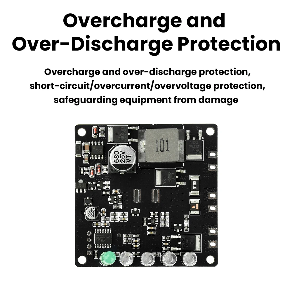 MPPT Solar Charge Controller 5A MAX 12.6V 3S Lithium Battery Charging Energy Storage Power Supply Module for 60W/80W Solar Panel