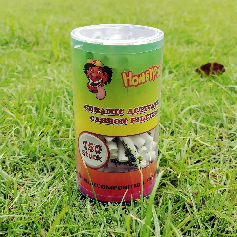 150 Pcs/box 6mm/7mm Natural Active Charcoal Filter Disposable Dry Burning Grass Smoking Pipe Cigarette Filters Smoke Accessories
