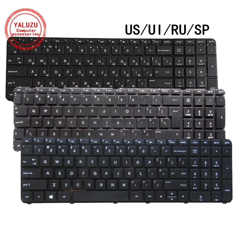 Klawiatura do laptopa US/UI/RU/SP Angielska/Rosyjska/Hiszpańska NOWA do HP Pavilion Sleekbook 15-B 15T-B 15Z-B TPN-Q113 TPN-Q114 RT3290