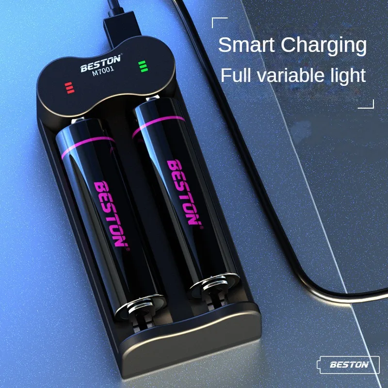 Universal 18650 Battery Charger 3.7V 2 Slots Smart Charging Fast Charge 18650 Li-ion Rechargeable Lithium Battery Charger