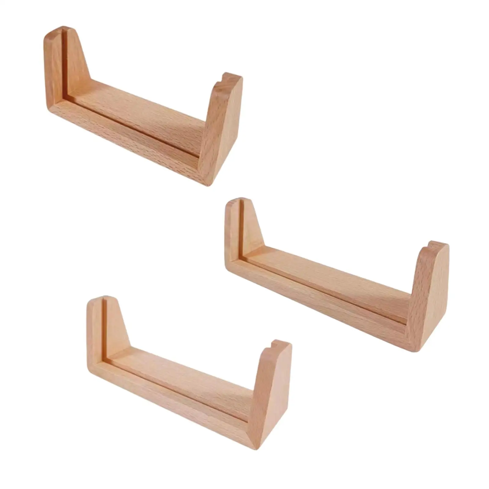 Wood Base for Sign Holder, Name Card Holder, Sturdy Vertical Table Number Holder Stand, Picture Holder