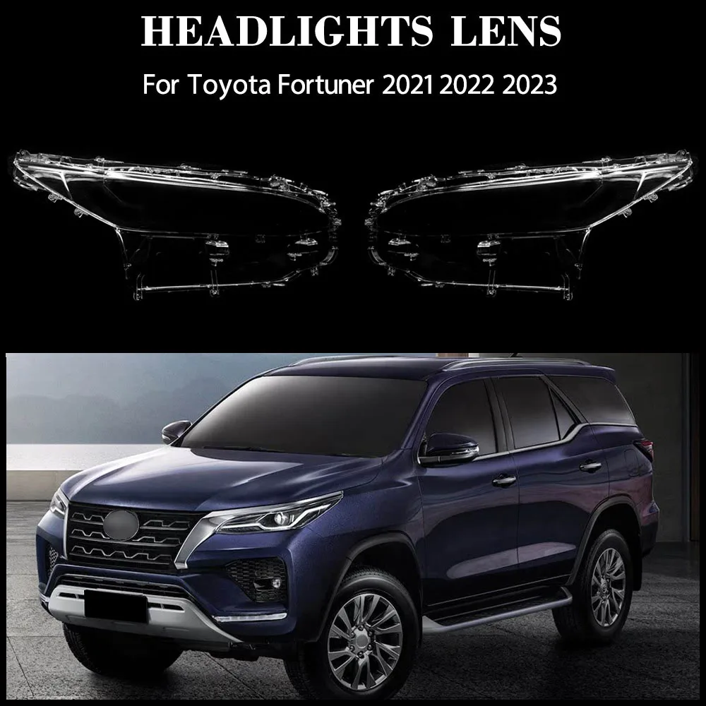 

For Toyota Fortuner 2021 2022 2023 Headlights Shell Mask Cover Lampshdade Headlamp Housing Plexiglass Replace