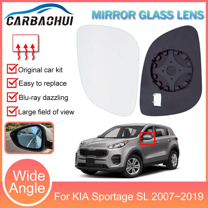 Mirror Side Mirror Reflective Lens Rearview Mirror Lenses Glass with Heating 1PCS For KIA Sportage SL 2007~2016 2017 2018 2019