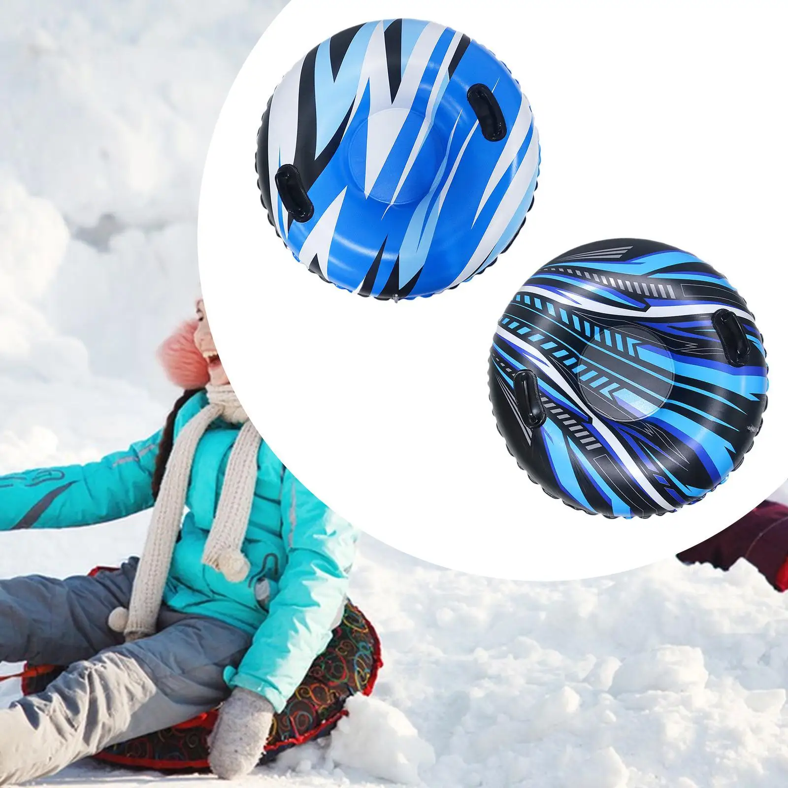 Tubo da neve gonfiabile per bambini, portatile, resistente, diametro. Tubo da neve invernale da 32,7 pollici per giochi Divertimento invernale all'aperto Sport di Capodanno