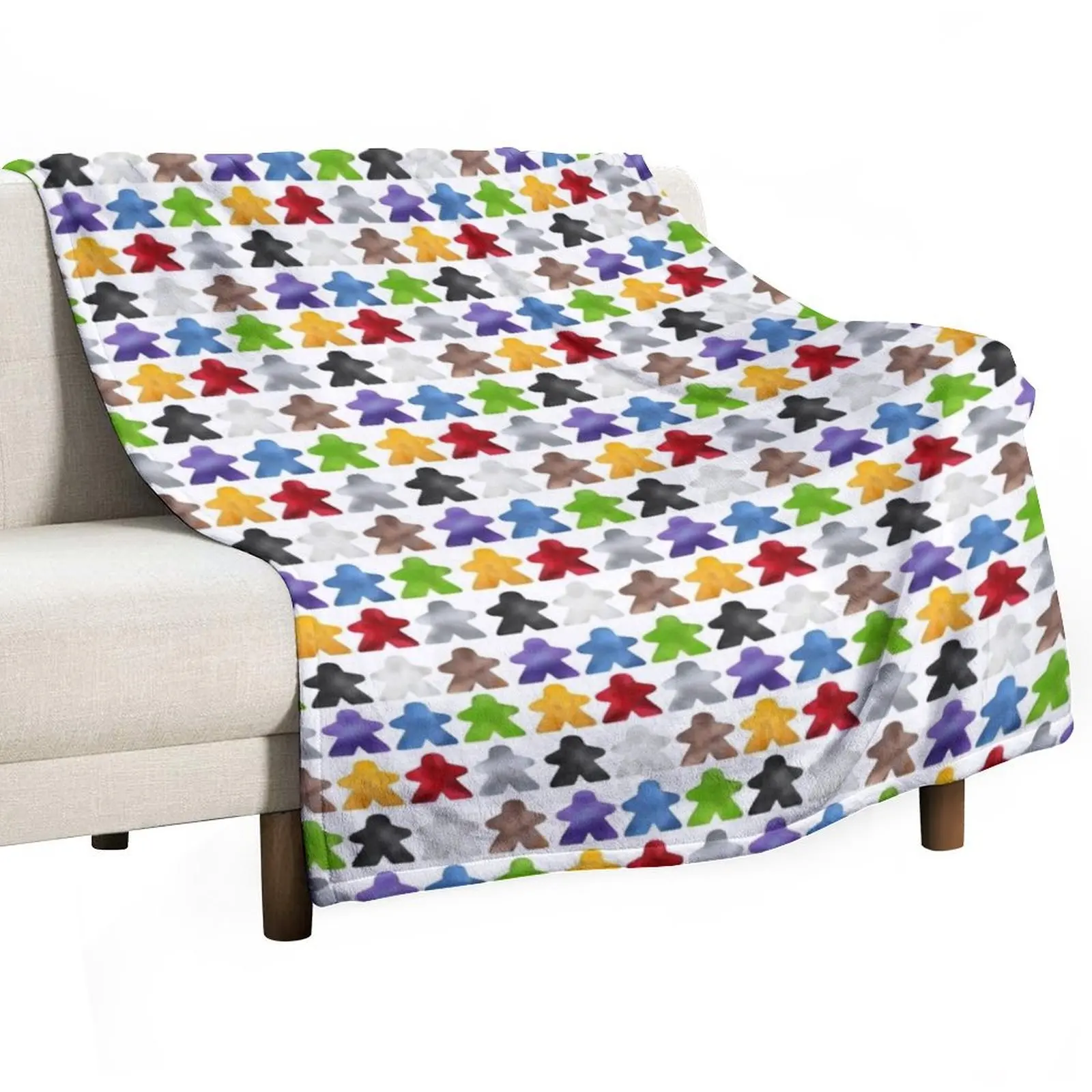 

Lots of colorful meeples Throw Blanket Sofa Comforter Bed covers Picnic Blankets