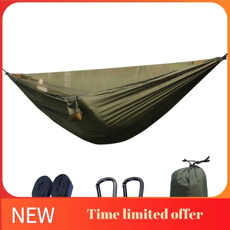 

ABRN-Automatic Quick-Open Elastic Mosquito Net Hammock Outdoor Camping Anti-Mosquito Mesh Hammock