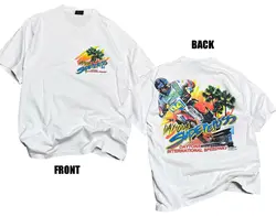 ユニセックスTシャツ,スーパークロスデイトナ,コットン,サイズS-3XL, 1994