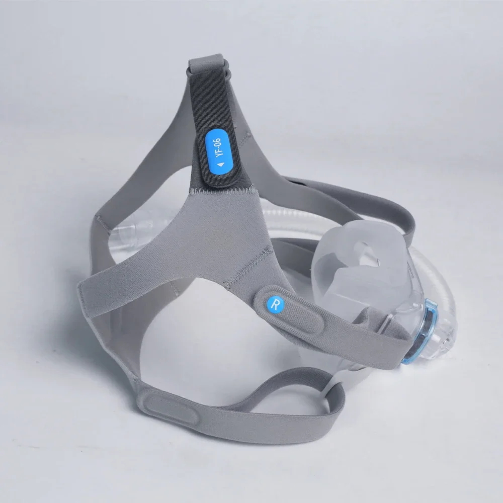 Resoxy YF-06 CPAP Full Face Mask Silicone Cushion Mask With Adjustable Headgear 22mm Hose Connection Low Noise for Side Sleepers