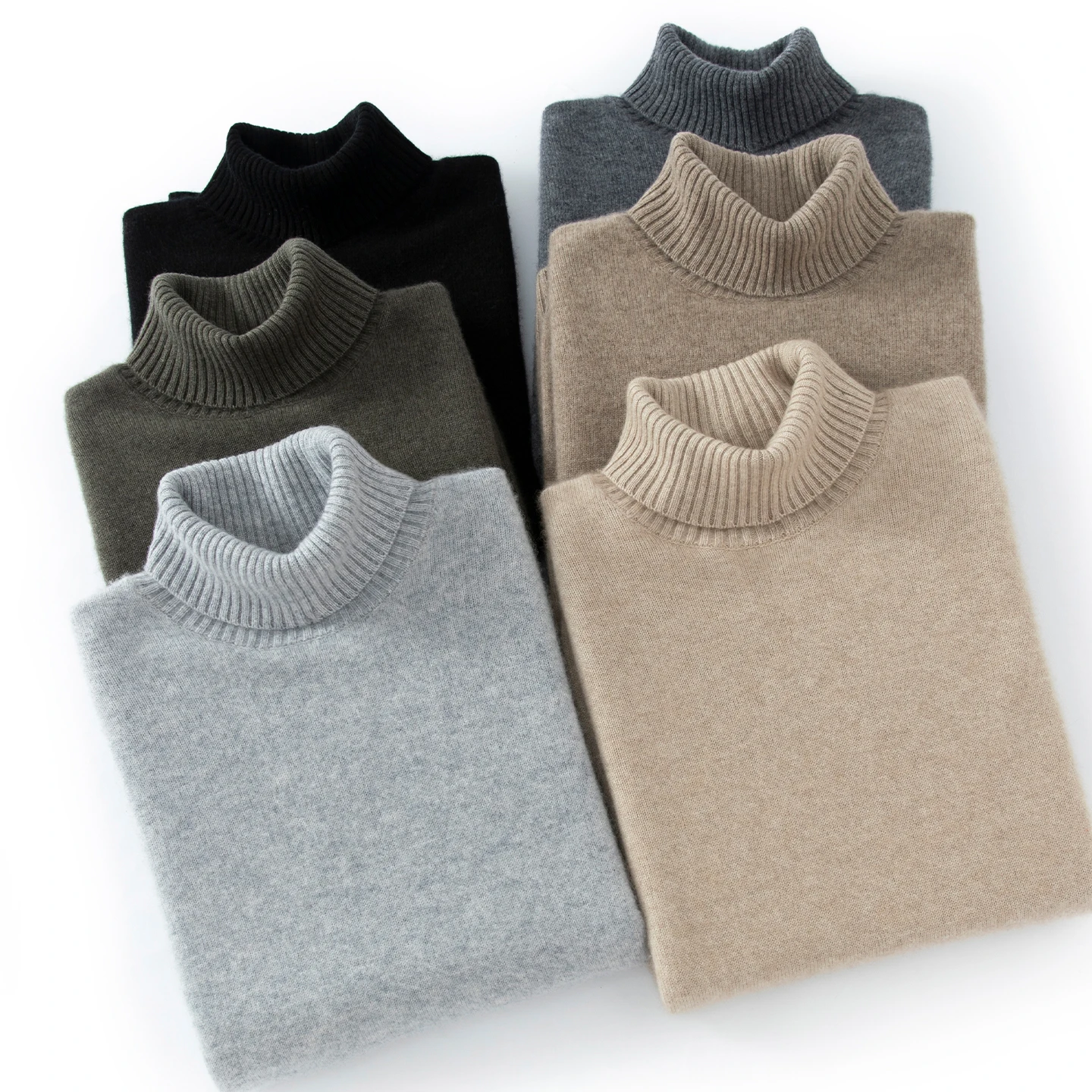 

Choice Autumn Winter Men Cashmere Sweater Turtleneck Pullovers Smart Casual Long Sleeve 100% Cashmere Knitwear Fit Clothing Tops